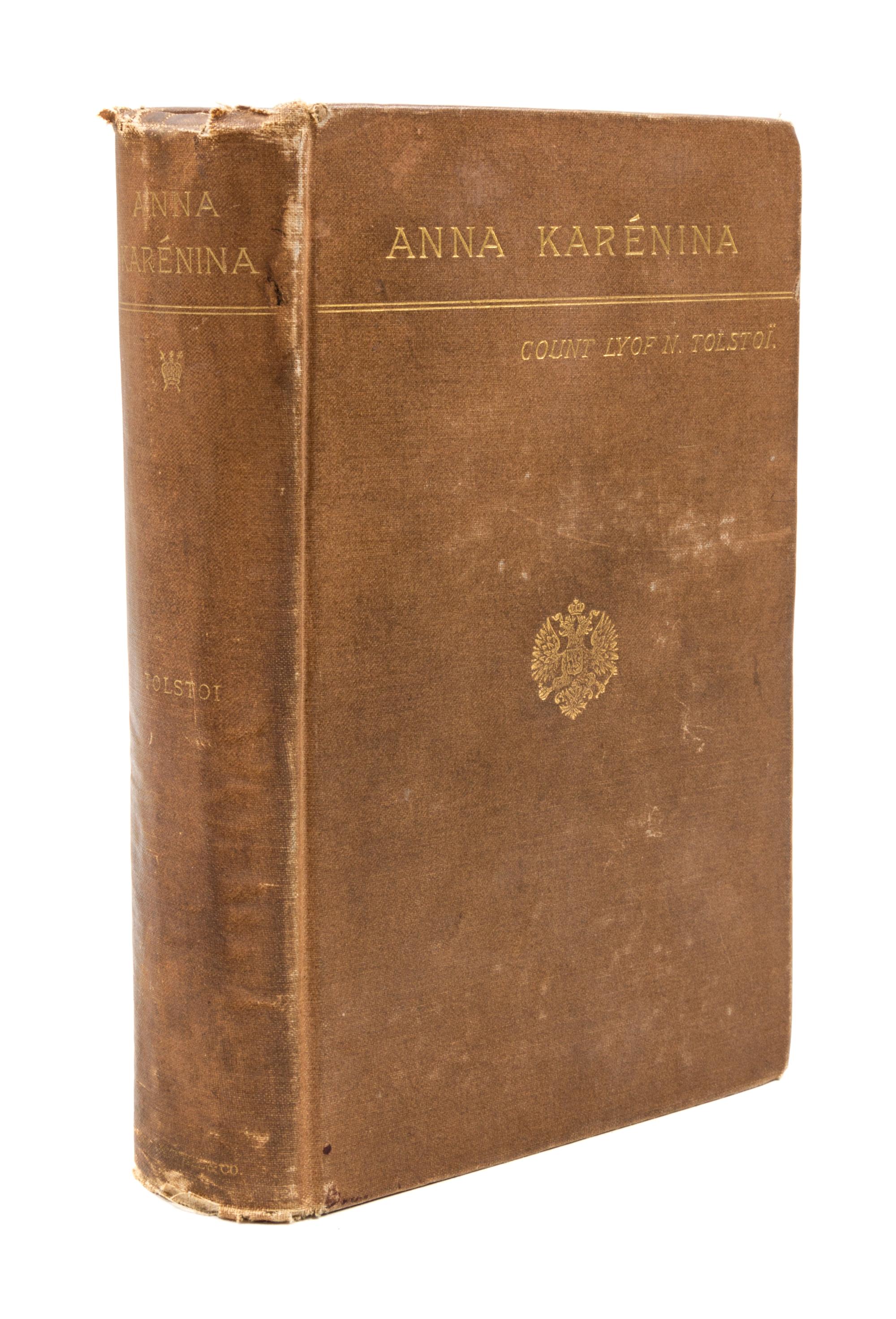 TOLSTOY, LEO. Anna Karenina. NY, 1886. First American edition.