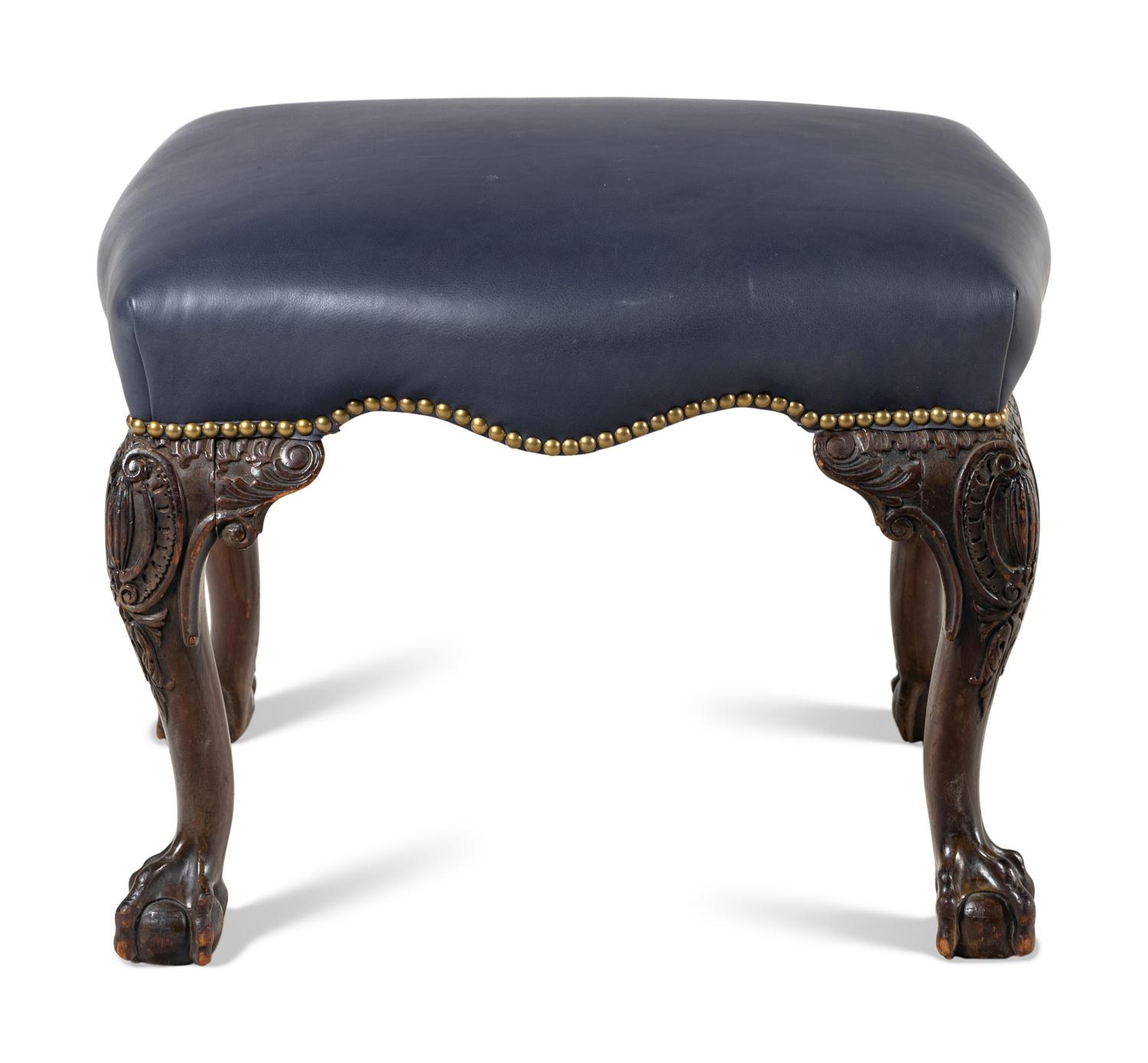 A George II Style Carved Mahogany Footstool