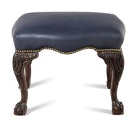A George II Style Carved Mahogany Footstool