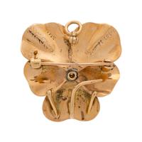 ANTIQUE, ENAMEL AND DIAMOND PANSY PENDANT/BROOCH