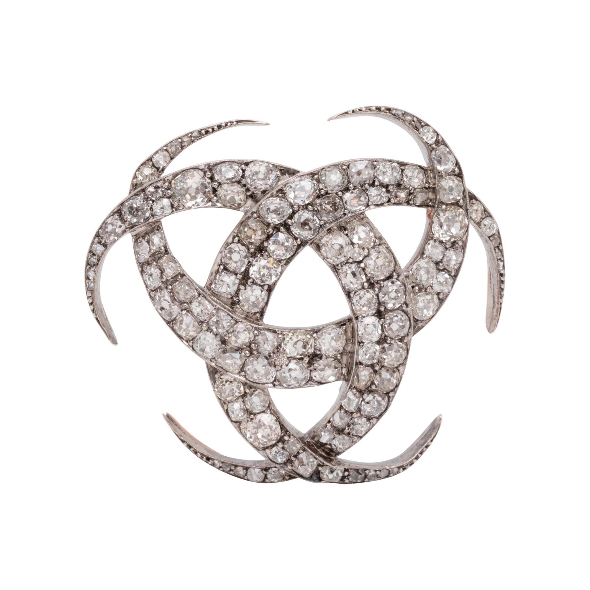 VICTORIAN, DIAMOND BROOCH