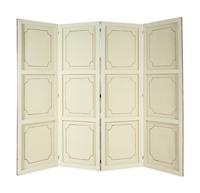 A French Scenic Wallpaper Four-Panel Screen