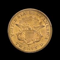 A United States 1855-S Liberty Head $20 Gold Coin