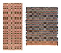 Two Cotton and Wool Jacquard Coverlets