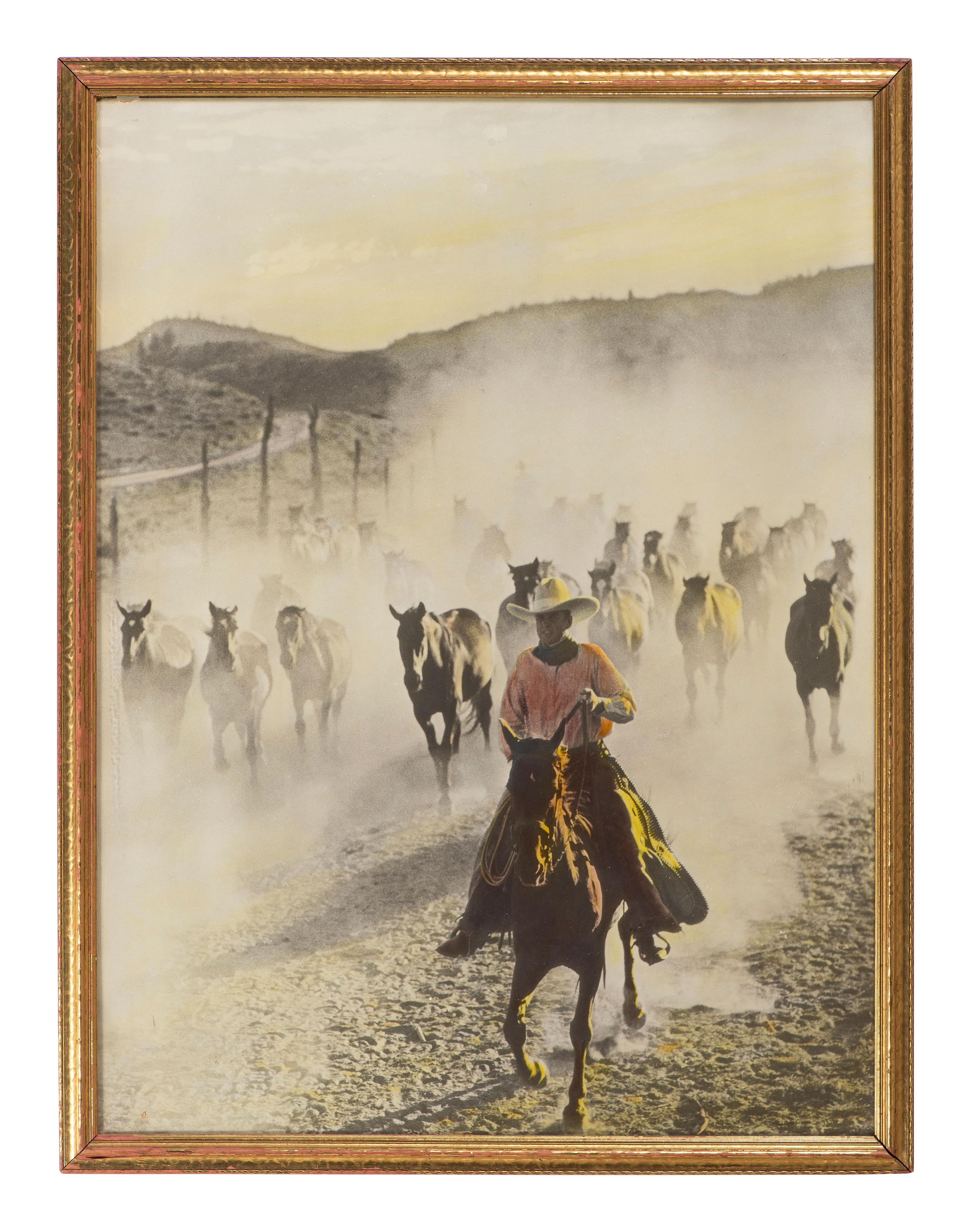 [WESTERN AMERICANA]. Image of Wyoming dude ranch, presented by Buffalo Bill Cody to railroad agent.