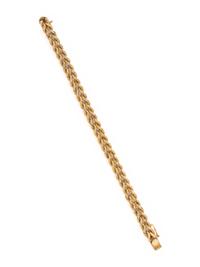 YELLOW GOLD DOUBLE ROPE CHAIN BRACELET