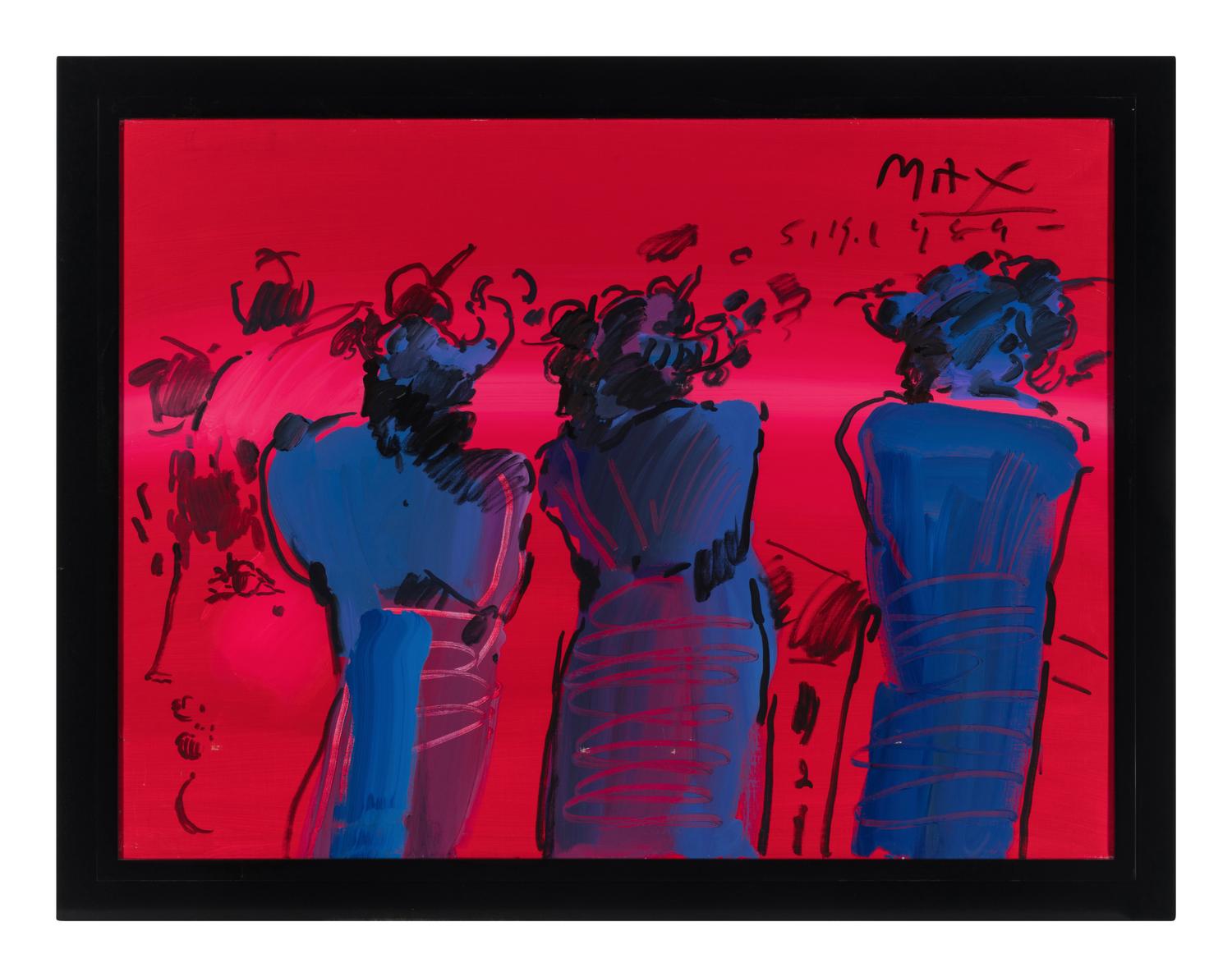 Three Facing West, 1989 and Zulu Red , 1988 (two works)