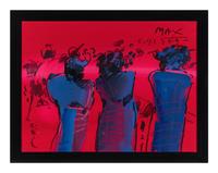 Three Facing West, 1989 and Zulu Red , 1988 (two works)