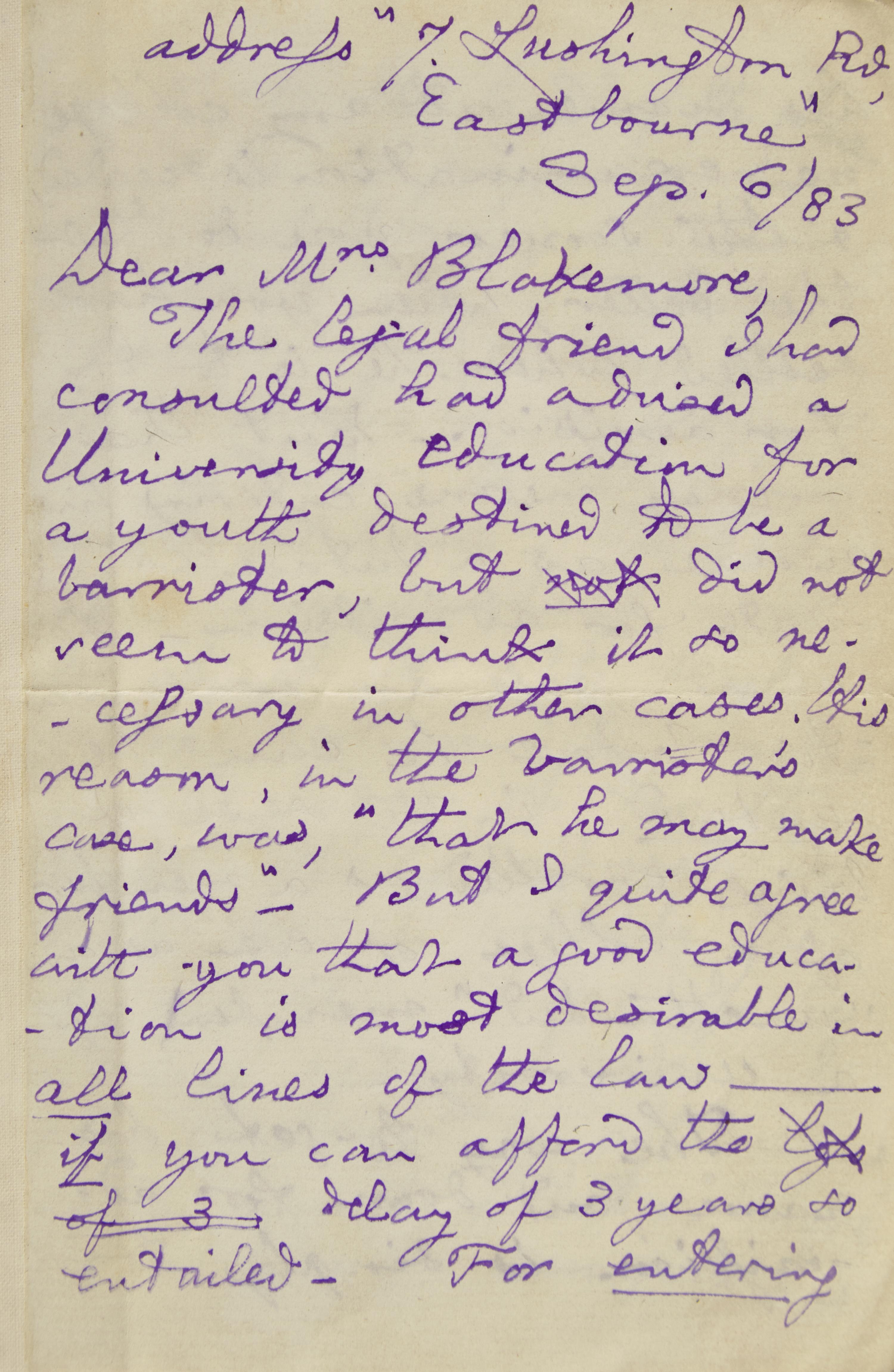 [Literature] Carroll, Lewis (Charles Lutwidge Dodgson). Autograph Letter, signed