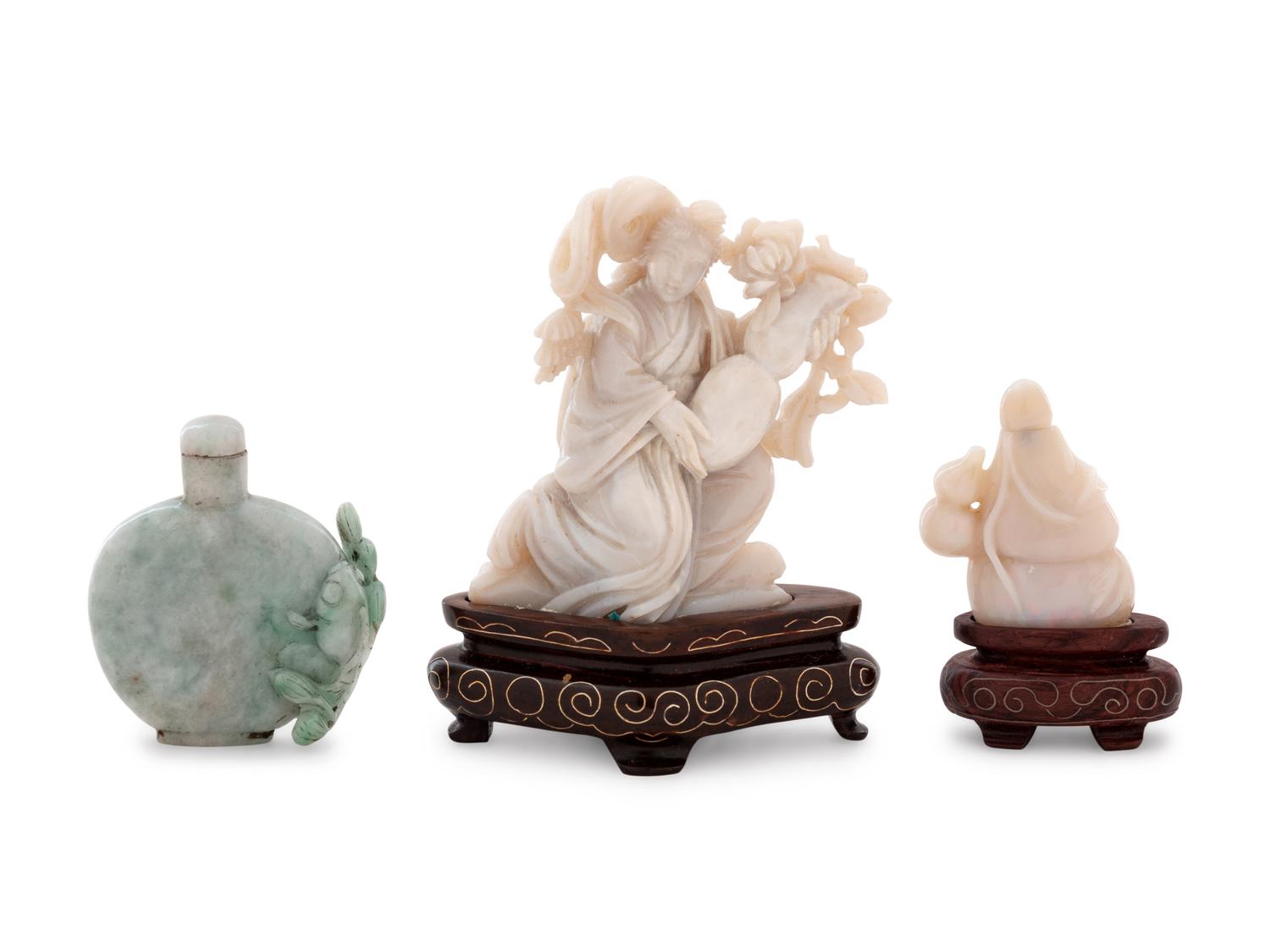 Three Chinese Hardstone Articles