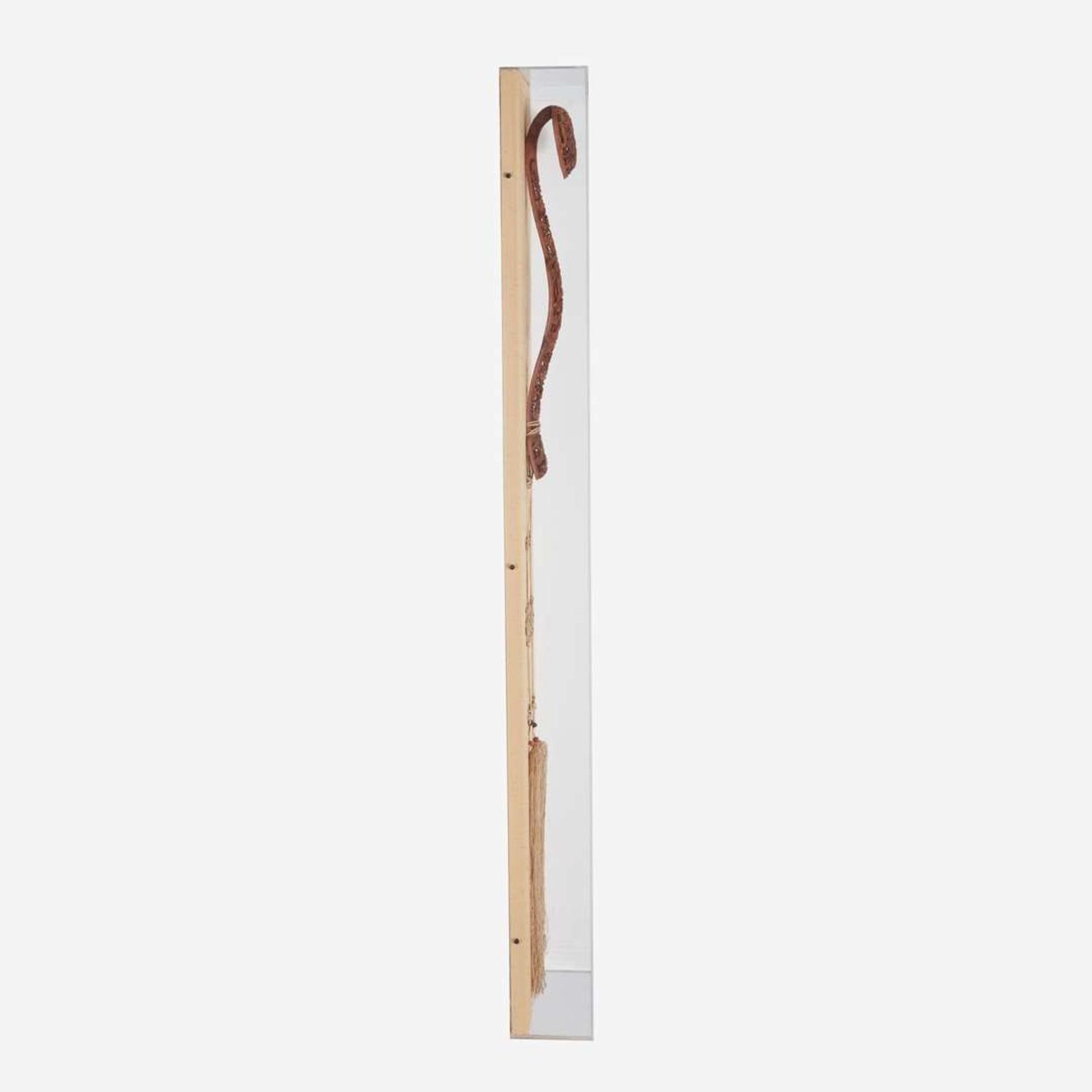 A large Chinese carved wood openwork ruyi scepter 镂空木雕如意