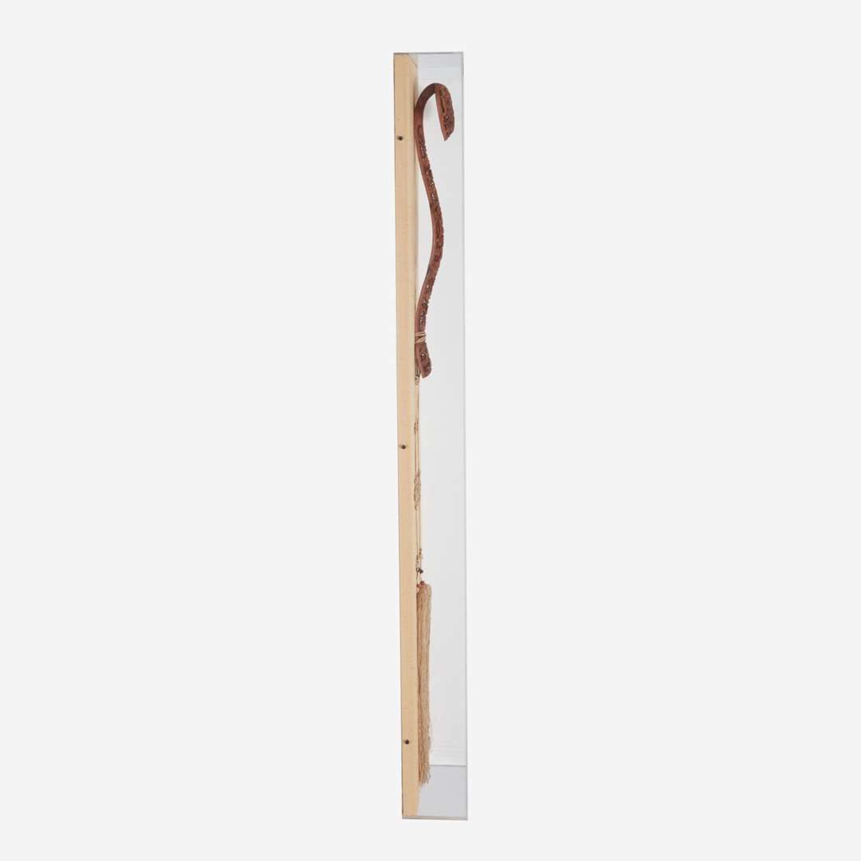 A large Chinese carved wood openwork ruyi scepter 镂空木雕如意