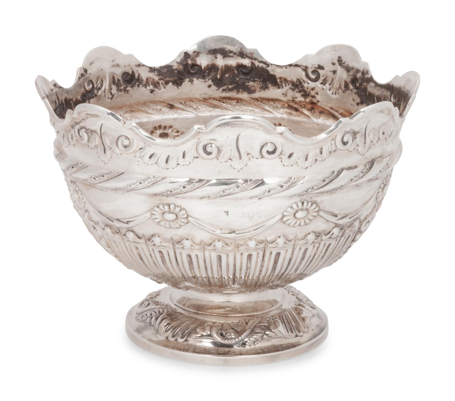 A Victorian Silver Rose Bowl