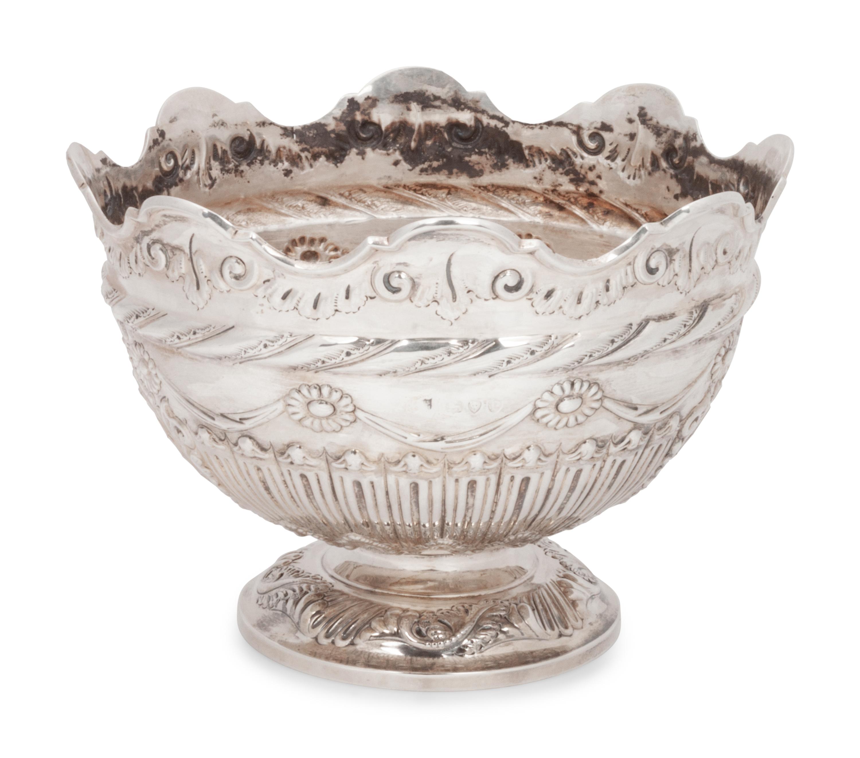 A Victorian Silver Rose Bowl