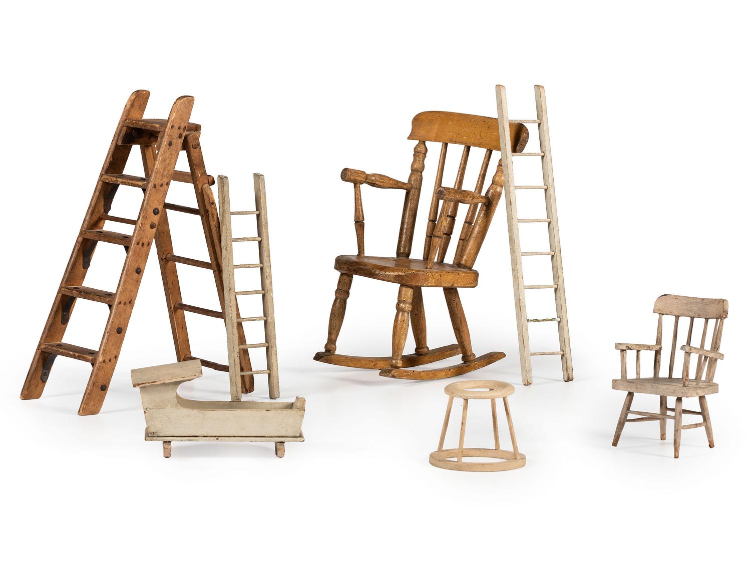 A Group of Miniature Furniture