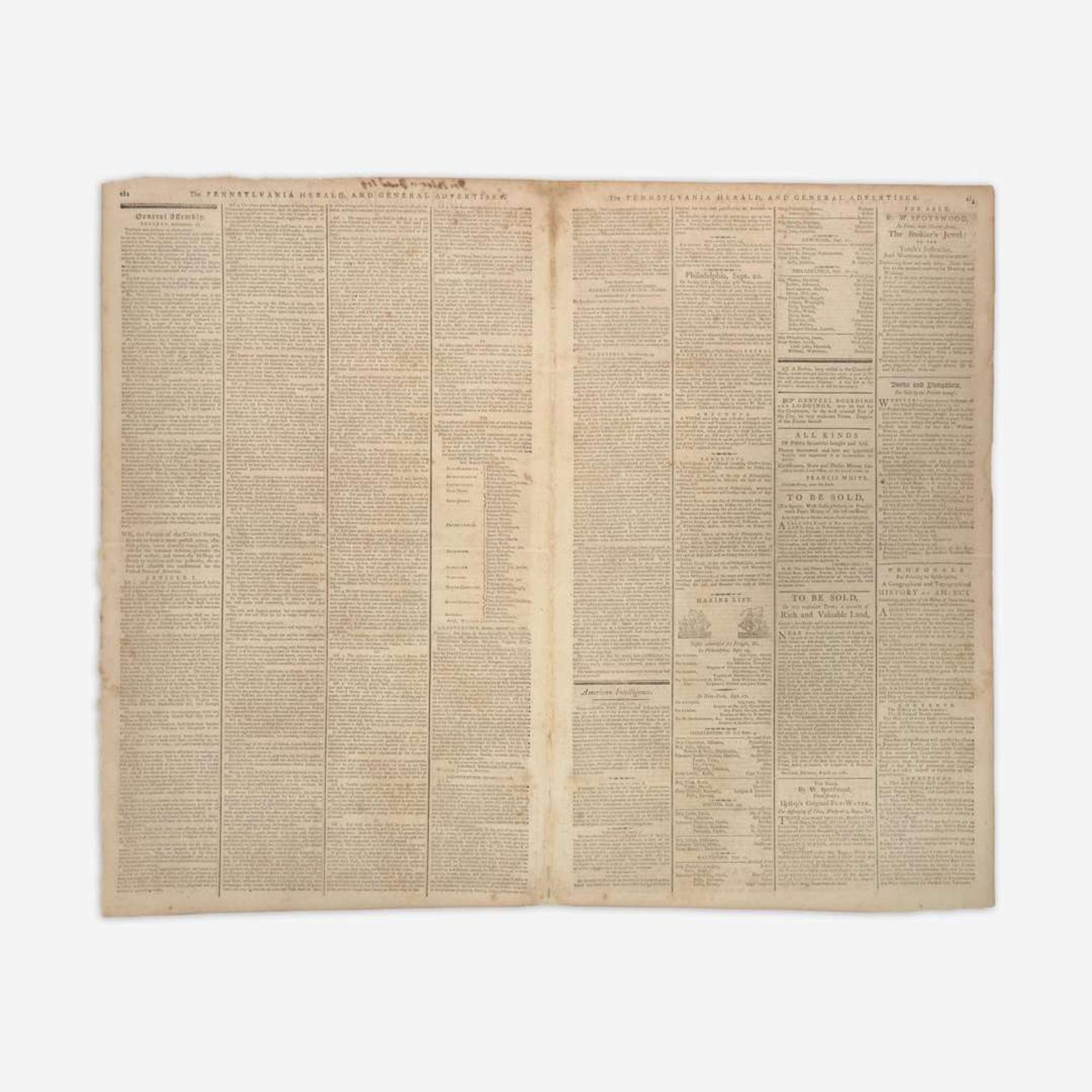 [United States Constitution] The Pennsylvania Herald, and General Advertiser