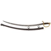 Ames Model 1840 Light Artillery Saber With Modern Blade Etching to Col. Peter Porter - 8th NY Heavy Artillery - KIA at Cold Harbor
