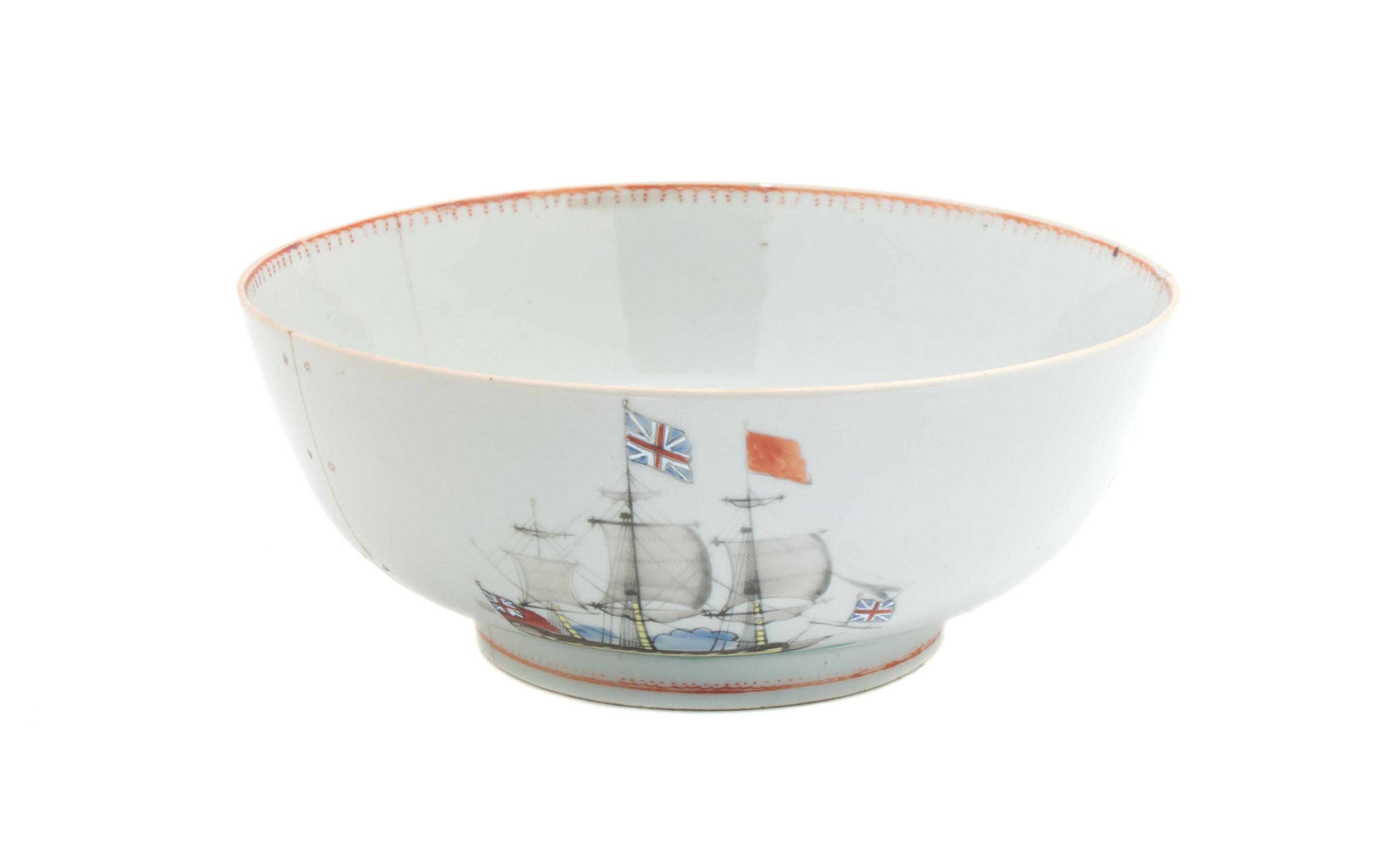 A Chinese Export Punch Bowl Diameter 10 1/2 inches.