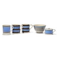 A Group of Five Mochaware Items