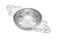 A George I Britannia Silver Lemon Strainer, Likely Robert Kempton, London, 1717, having twin openwork handles flanking the pierced bowl