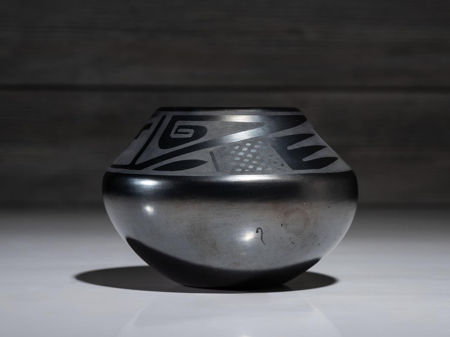 Pottery Jar with High Gunmetal Finish June 1969