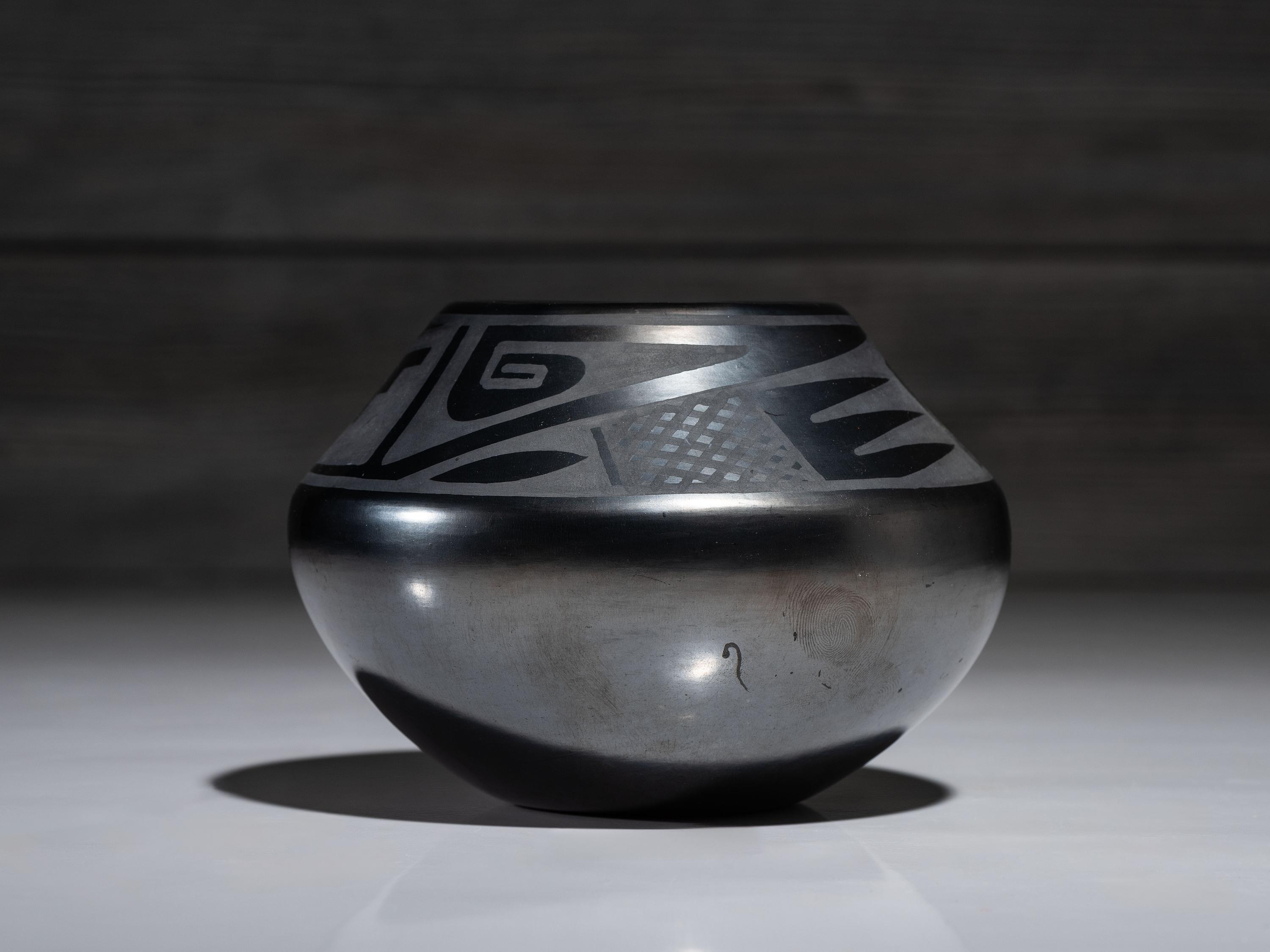 Pottery Jar with High Gunmetal Finish June 1969