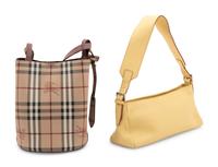 Collection of Six Burberry Items; Four Scarves, Two Bags, 1990-2000s