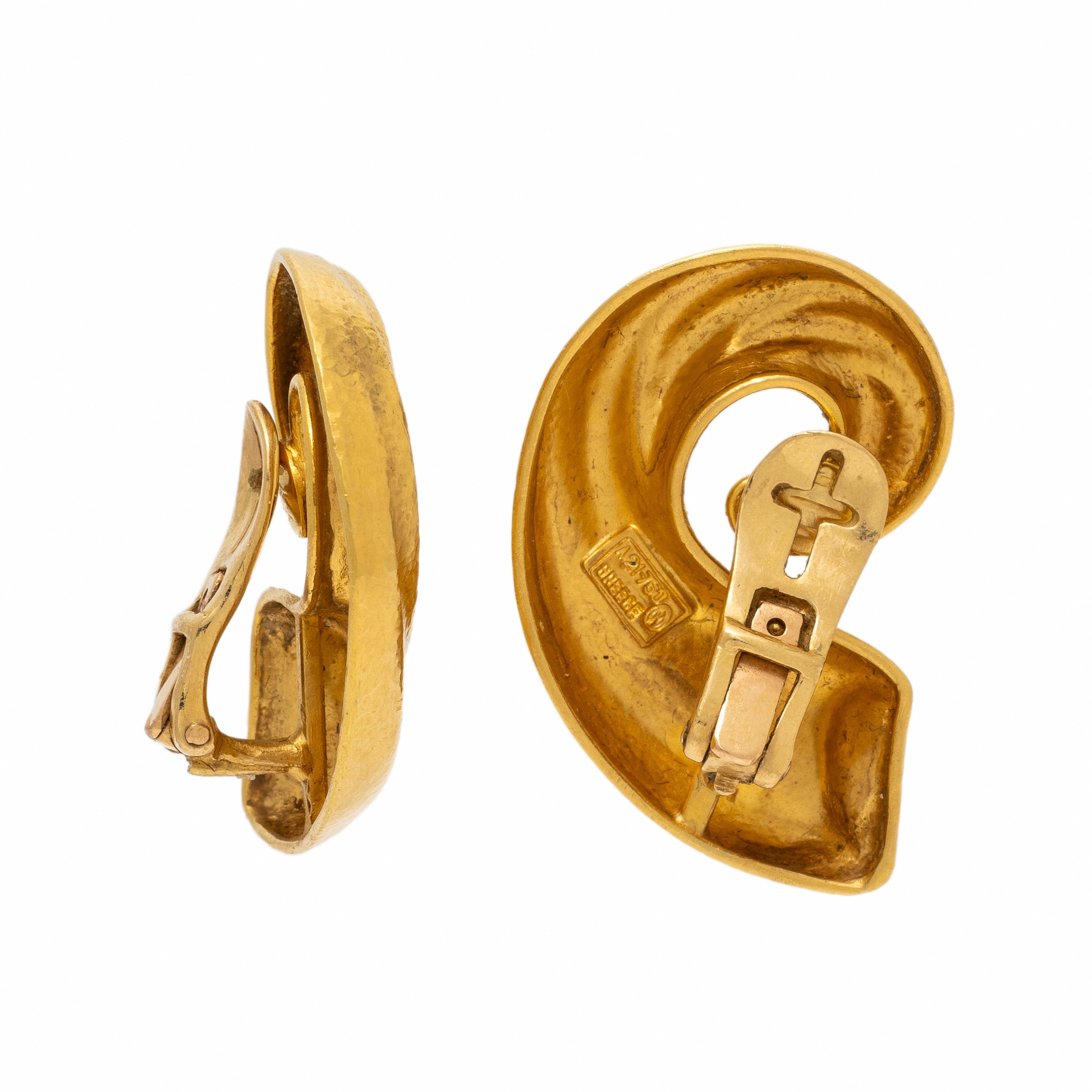 Lalaounis, Yellow Gold Spiral Earrings