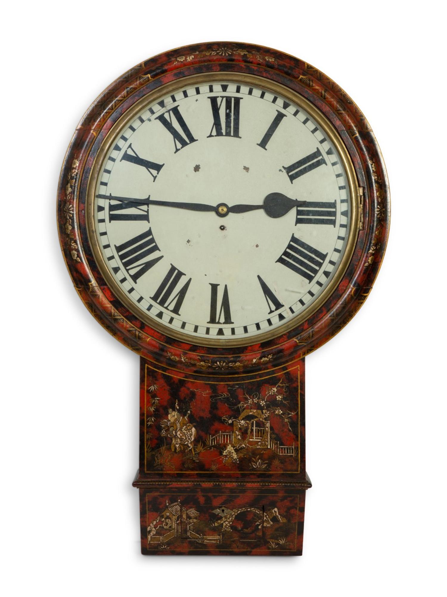 An English Faux-Tortoise Shell and Chinoiserie Decorated Parliament Clock — 19TH CENTURY