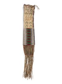 Sioux Beaded Pictorial Tobacco Bag