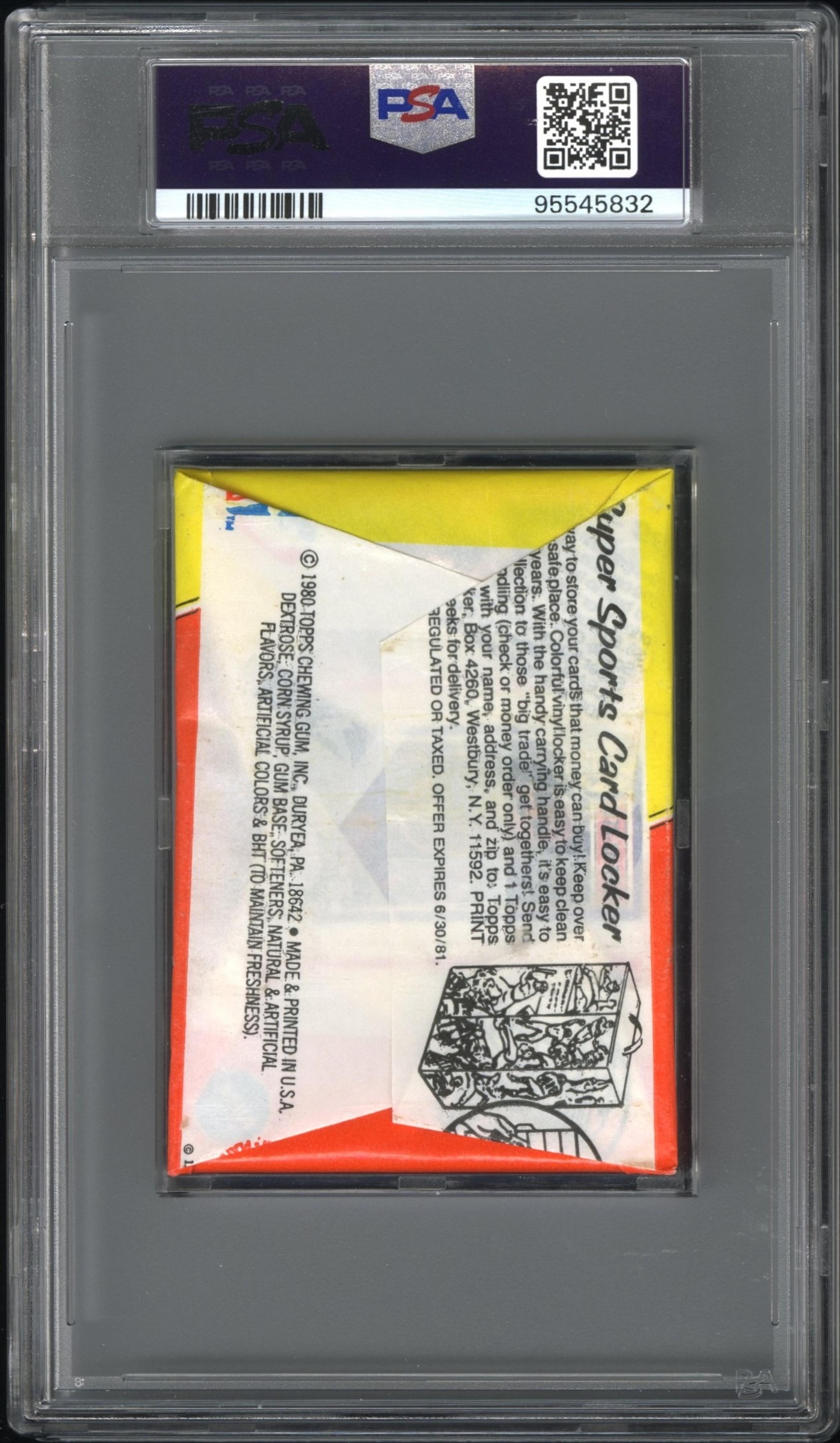 A Sealed Unopened 1980 Topps Basketball Wax Pack (PSA 8 NM-MT) - Possible Bird/Magic Rookie