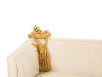 A Knole Natural Linen Upholstered Sofa