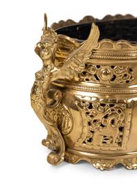 Two Neoclassical Style Brass Jardinières
