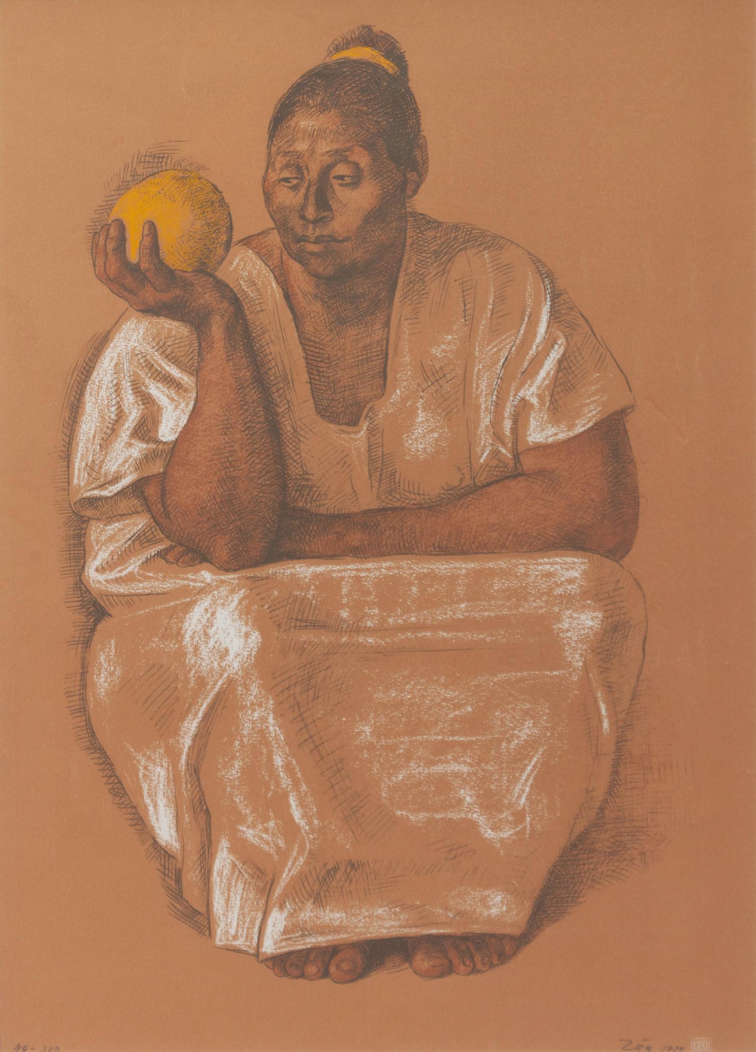 Mujer con Naranja