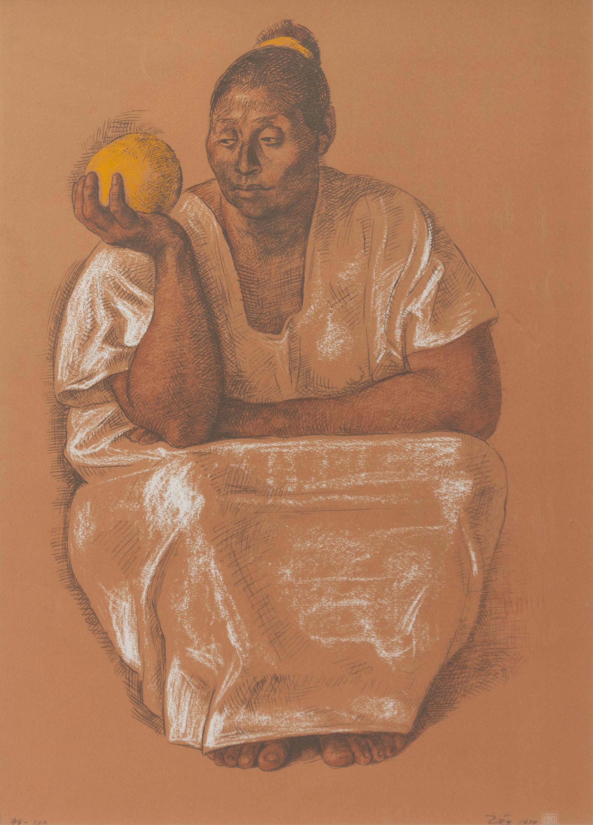 Mujer con Naranja