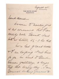 ROOSEVELT, Eleanor (1884-1962). Autograph letter signed ("E.R."), to Maude Livingston Hall Gray. Washington, D.C., 4 August [1935].