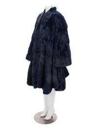 Revillon Blue Fur Coat, 1980-90s