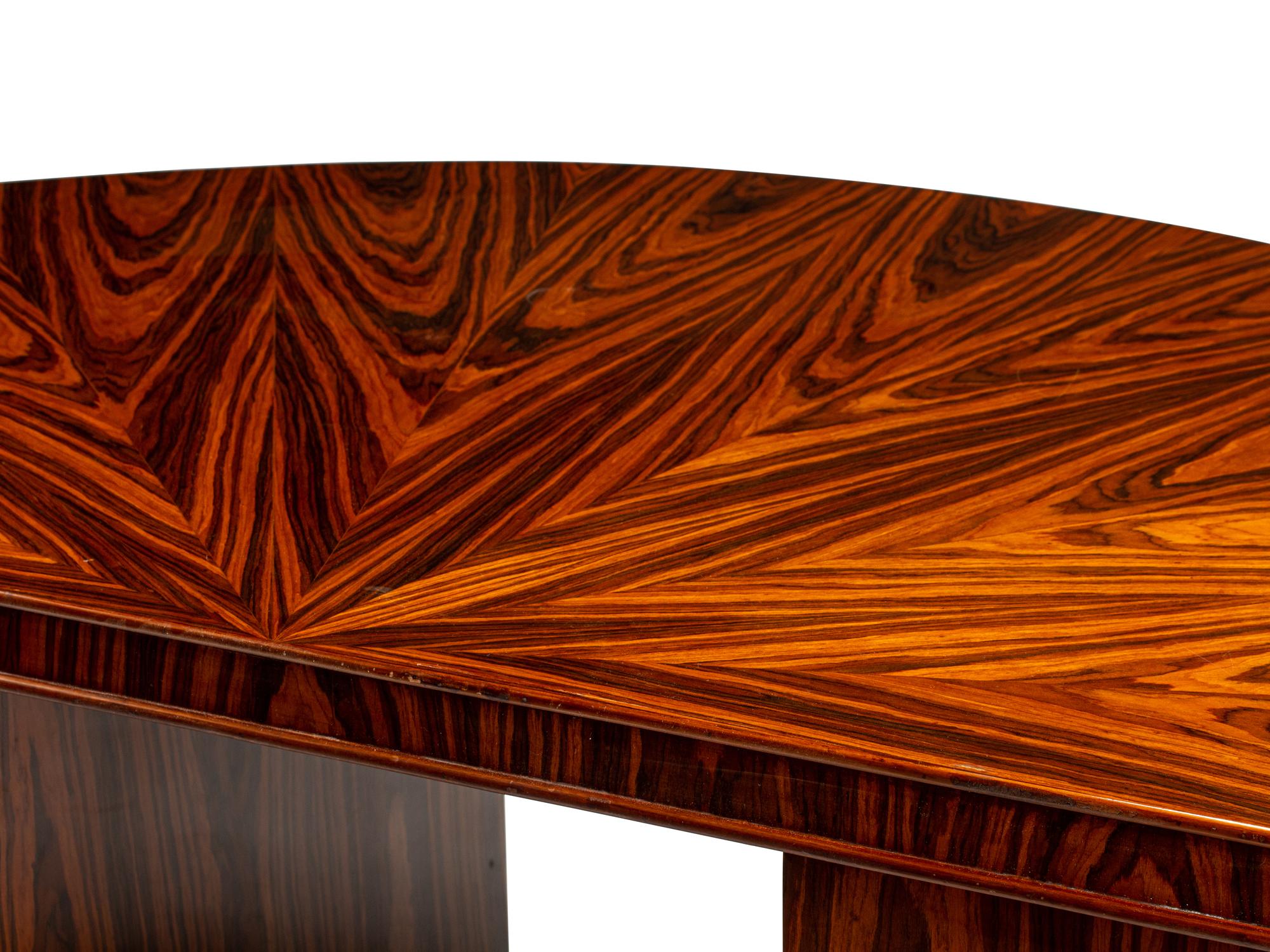 An Art Deco Style Bookmatched Exotic Woods Desk