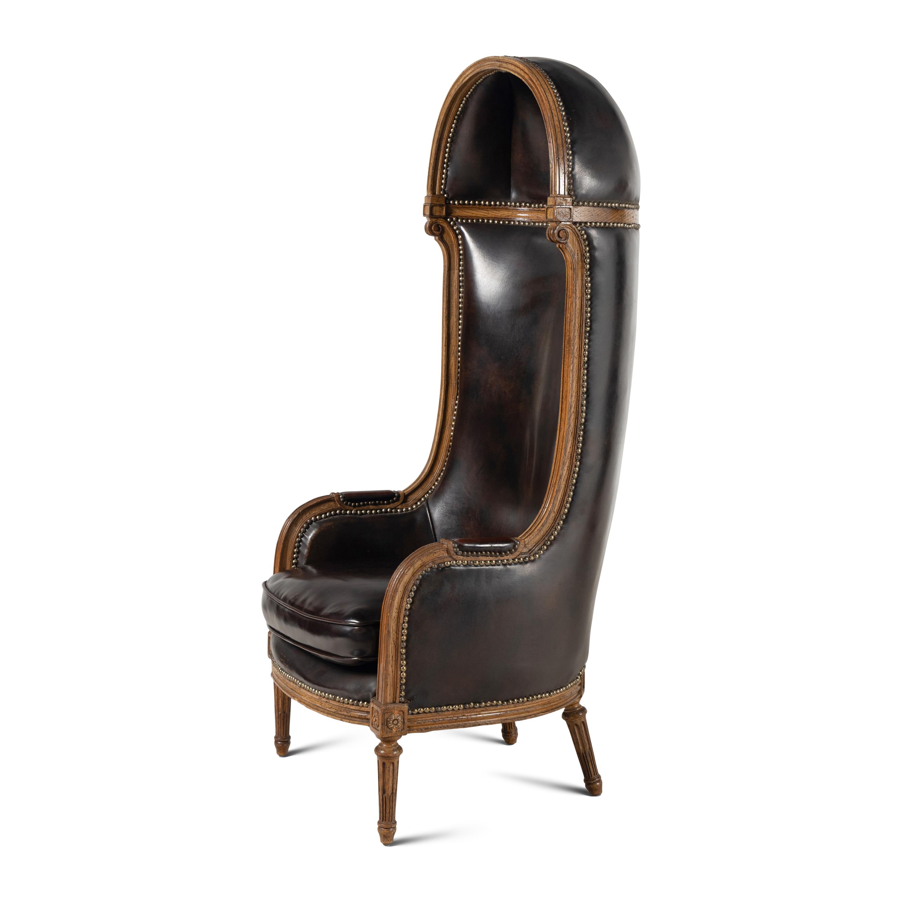 A Pair of Louis XVI Style Oak Guérites