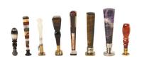 A Collection of Hardstone Seals, Height of tallest 3 1/4 inches.