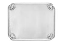 A Danish Silver Tray, Georg Jensen Silversmithy, Copenhagen, 1945-77, Blossom pattern, of rectangular form, with monogrammed initial K