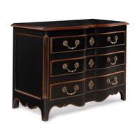 A French Provincial Style Walnut and Ebonized Commode