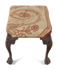 A George II Style Carved Mahogany Stool
