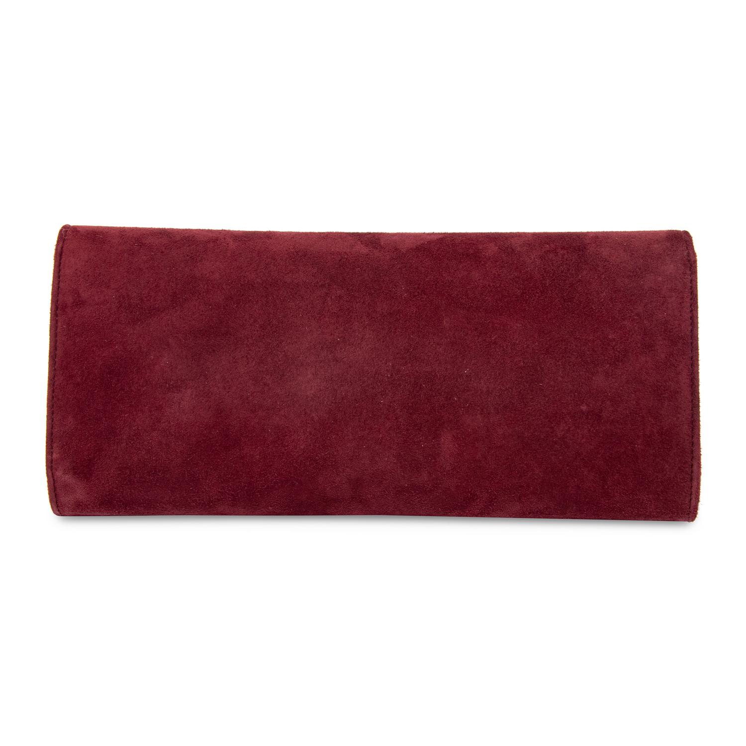 Gucci, Merlot Suede Clutch