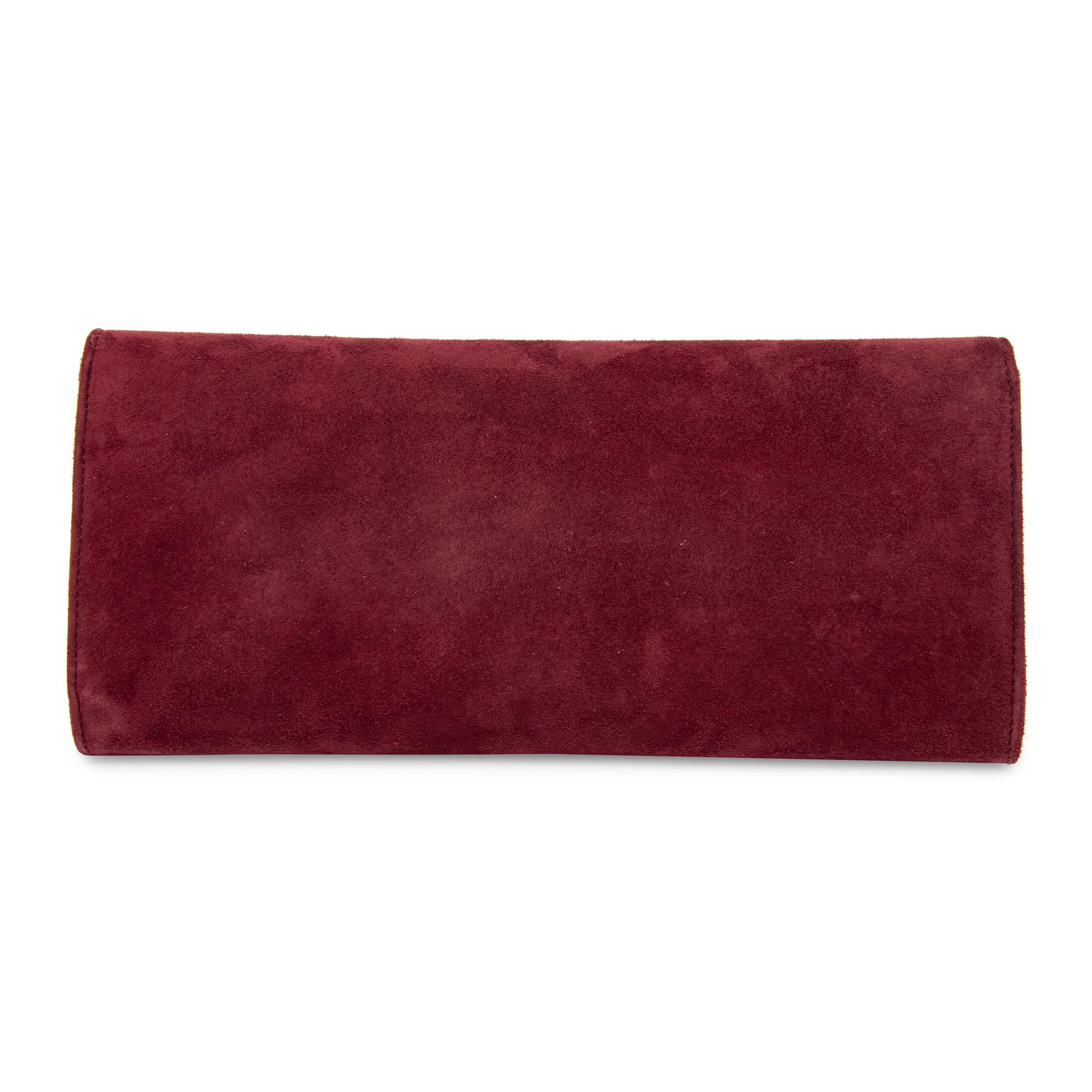 Gucci, Merlot Suede Clutch