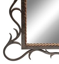A French Gilt Metal and Iron Mirror After Gilbert Poillerat (French, 1902-1988)
