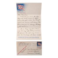 [AVIATION] - [WORLD WAR II]. A group of 9 soldiers' letters including Trans-Pacific Air Mail sent via the Pan American Airways California Clipper , comprising: