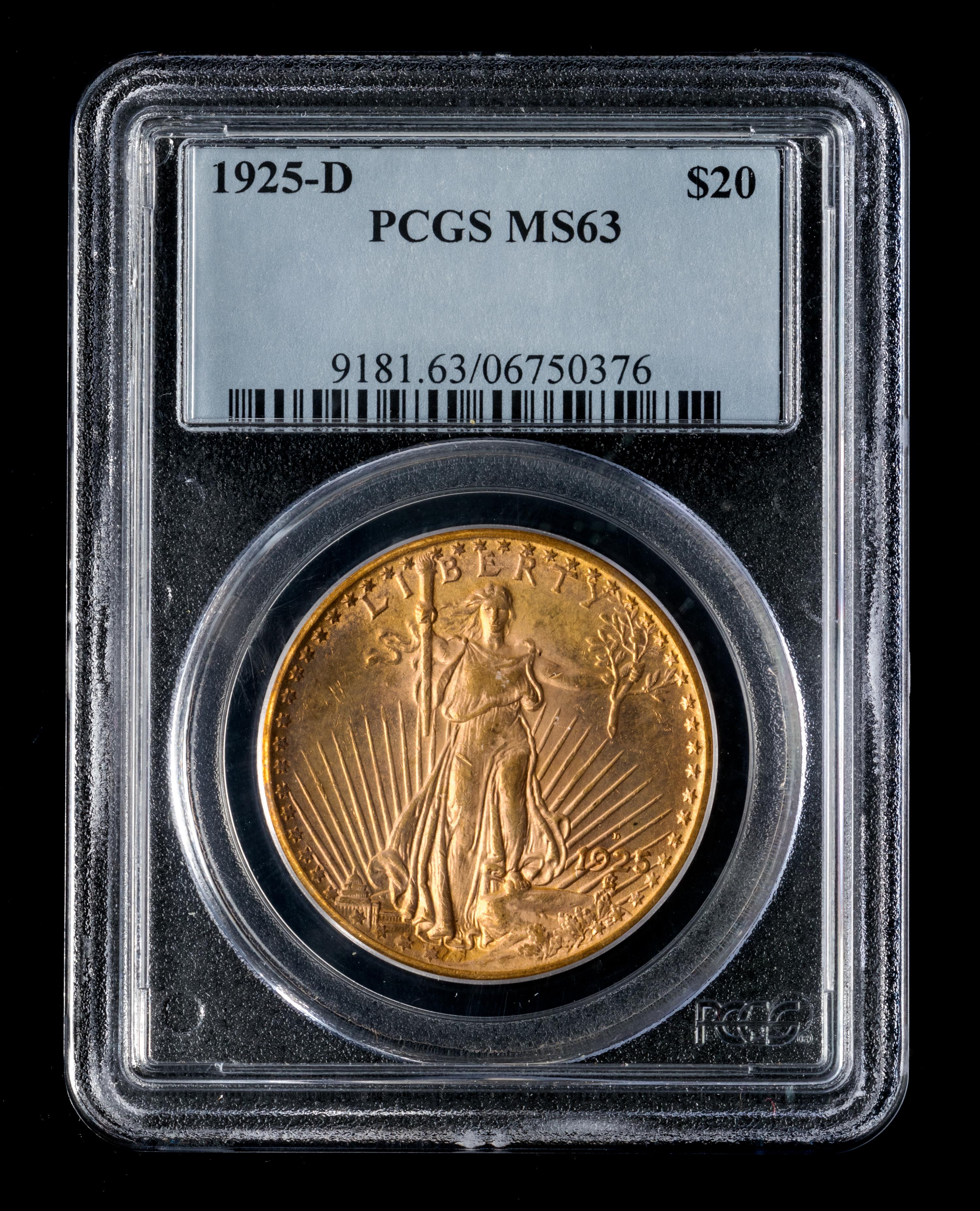 A United States 1925-D St. Gaudens $20 Gold Coin