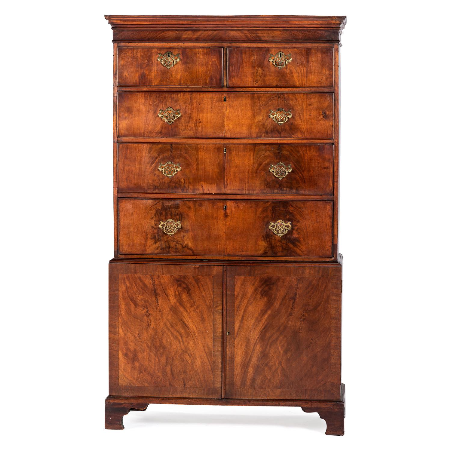 An English Mahogany Secretary Desk