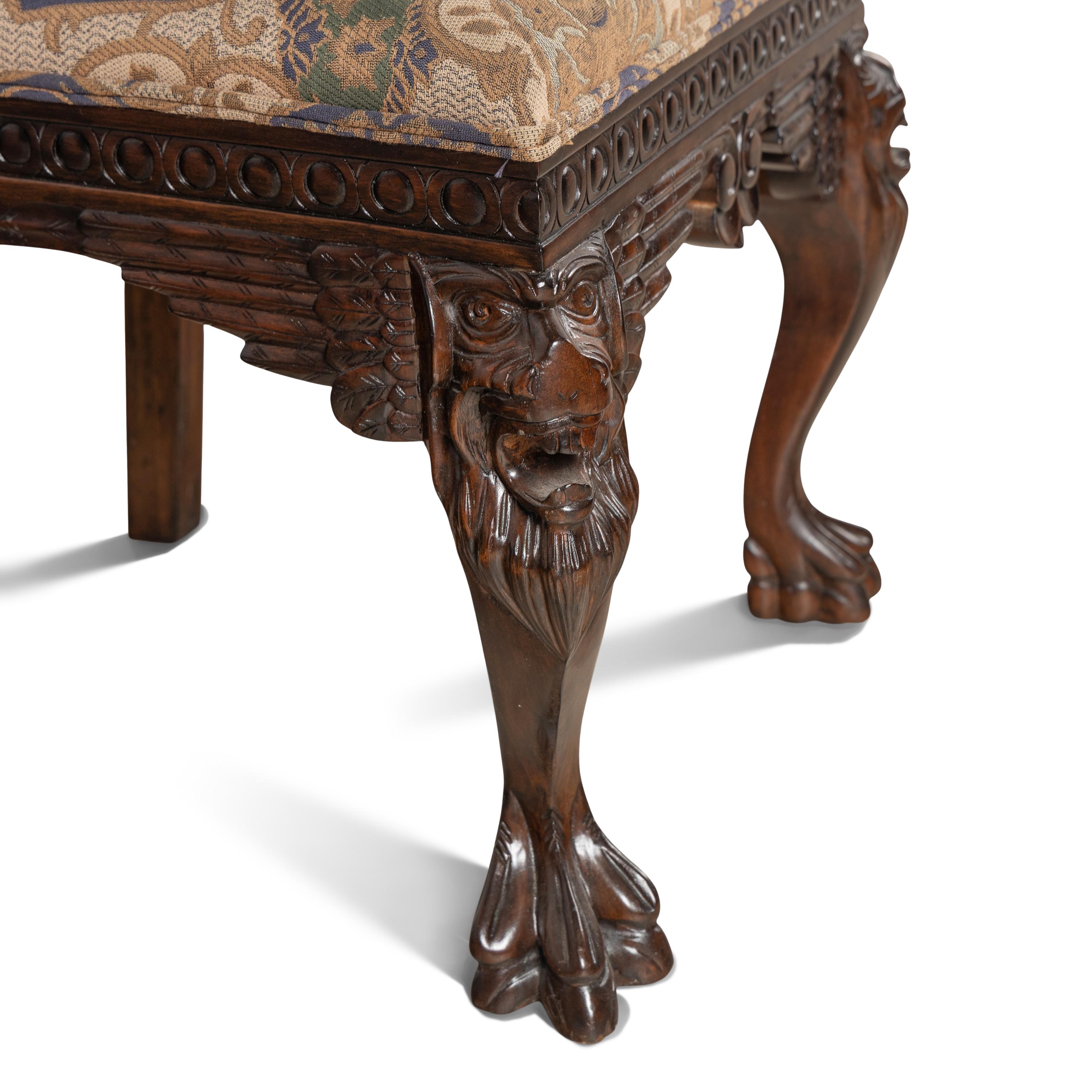A Renaissance Style Carved Walnut Side Chair